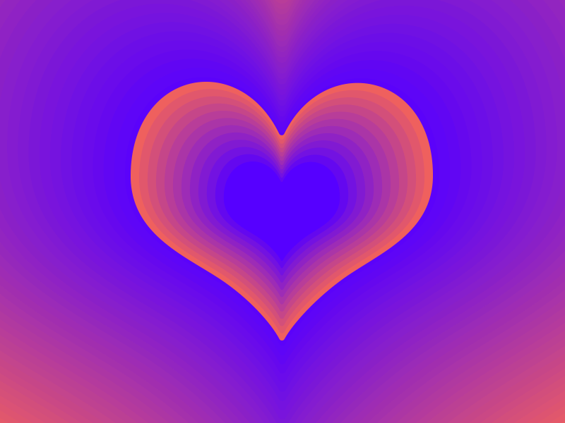 Valentines Day gradients hearts trippy valentines day