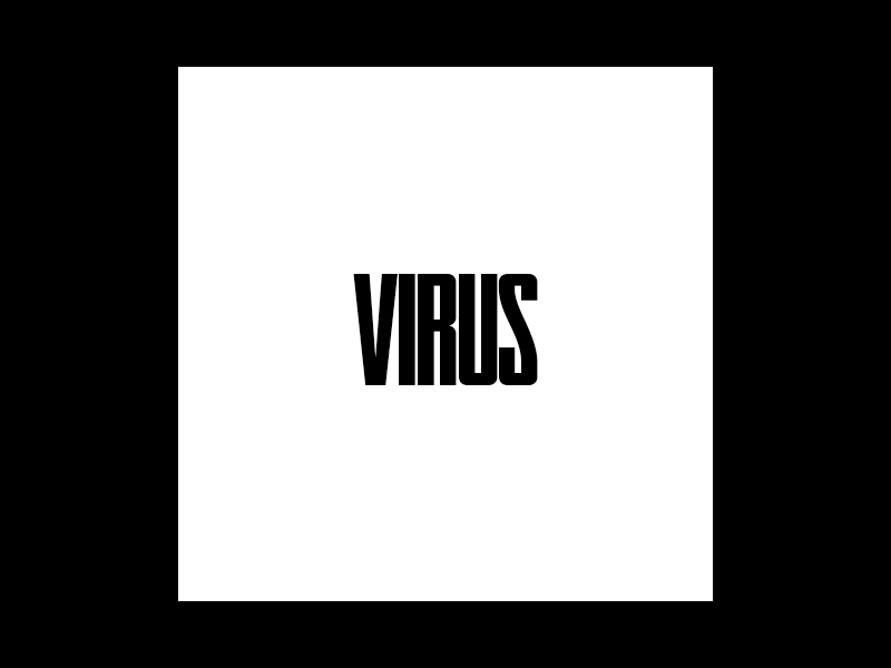 VIRUS animation coronavirus covid19 loop typography logo virus