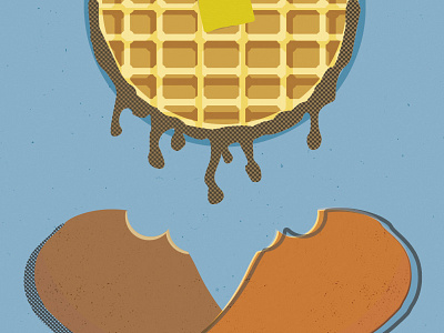 Chicken & Waffles chicken design graphic design illustration ohio print design prints waffles
