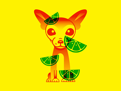 chihuahua chihuahua clean design dog dogs gradient illustration limes screenprint