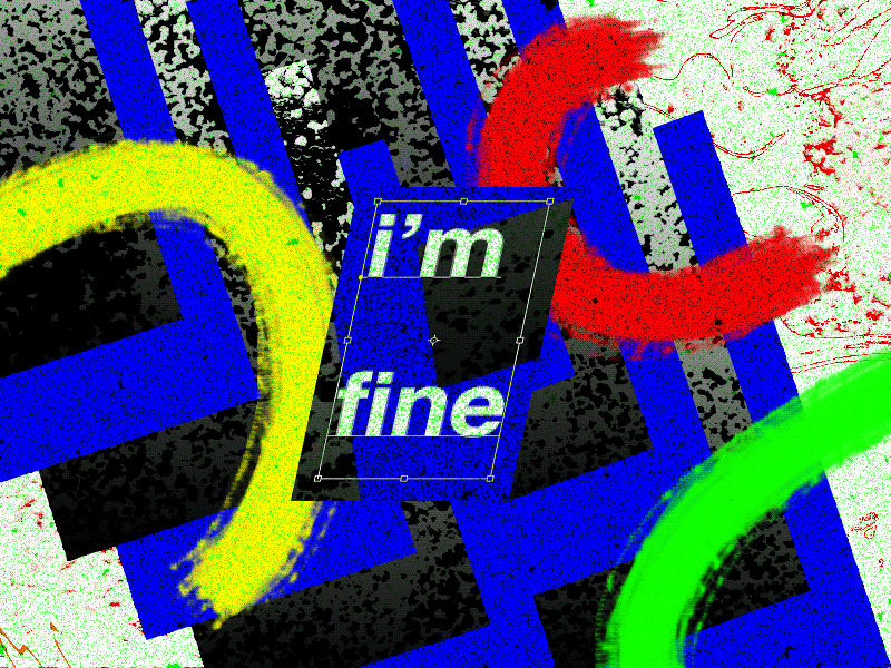 i'm fine abstract gif ik blue stretched trippy
