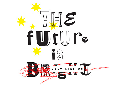the future scribble typography weird