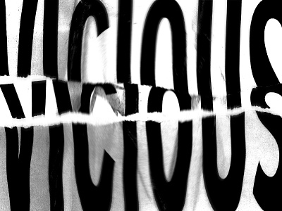 vicious scanned type typography