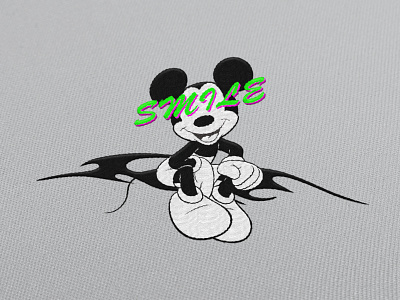 smile mickey tribal