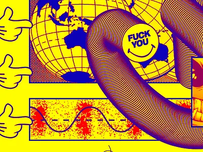 NYE Poster acid fuck you house poster design rave typography