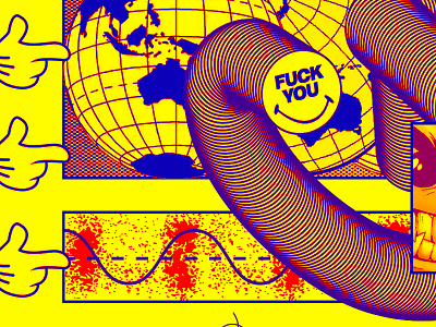 NYE Poster acid fuck you house poster design rave typography