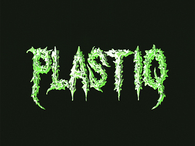 Plastiq death metal halftone typogaphy