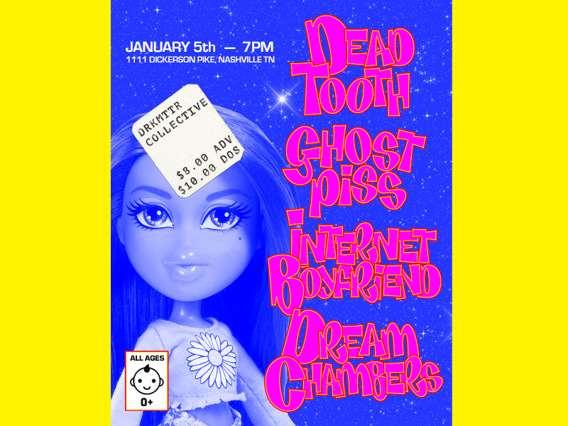 Animated Flyer myspace dolls all ages diy queer gay femme glitter girls bratz
