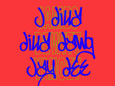 RIP DILLA beats dilla graffiti handstyle hip hop j dilla stretched stretched type typography