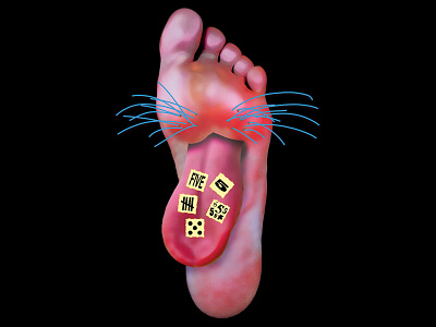 "5" 5 acid drugs fetish foot fetish illustration