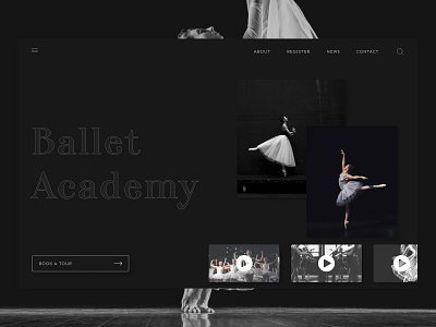 BALLET ACADEMY design figma ui web website