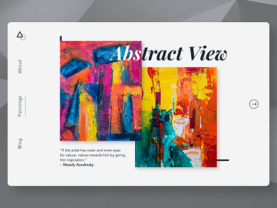 Art gallery abstract art artgallery design figma illustration mockup ui web website