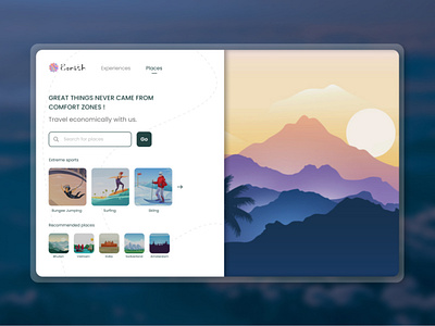 Travel design figma illustration travel ui ux web website