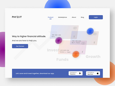 Payzot design figma investment ui web website