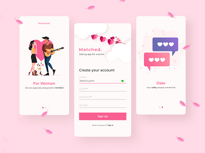 Dating App Signup app dating app datingapp design figma illustration signup ui