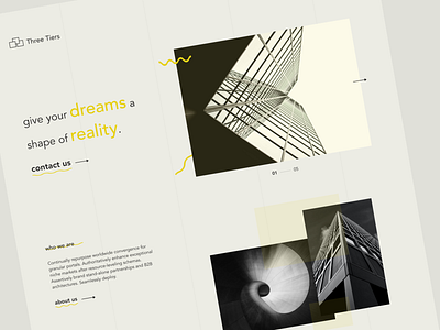 Three Tiers (Architecture Website) architecture design figma figmadesign ui ui ux uiux uiuxdesigner uxdesign web website website concept website design