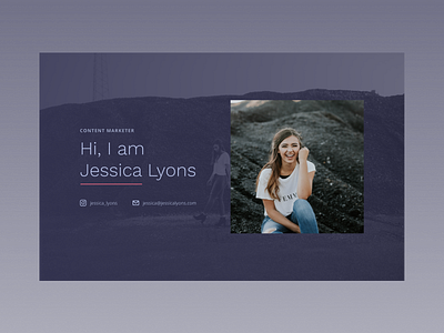 About Me Landing Page figma ui web