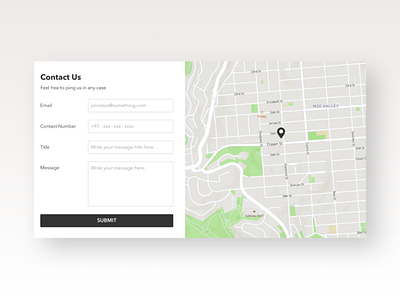 Contact Us Form design figma ui web website