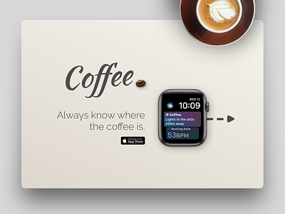 003 - Landing Page apple watch coffee daily ui landing page