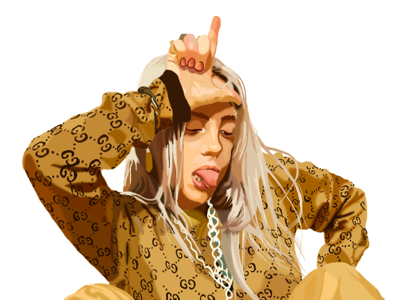 Billie billie eilish brushes drawing illustration photoshop