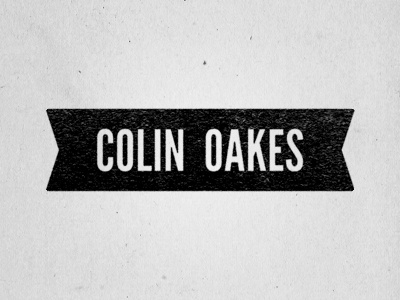 Colin Oakes Wordmark black logo retro white