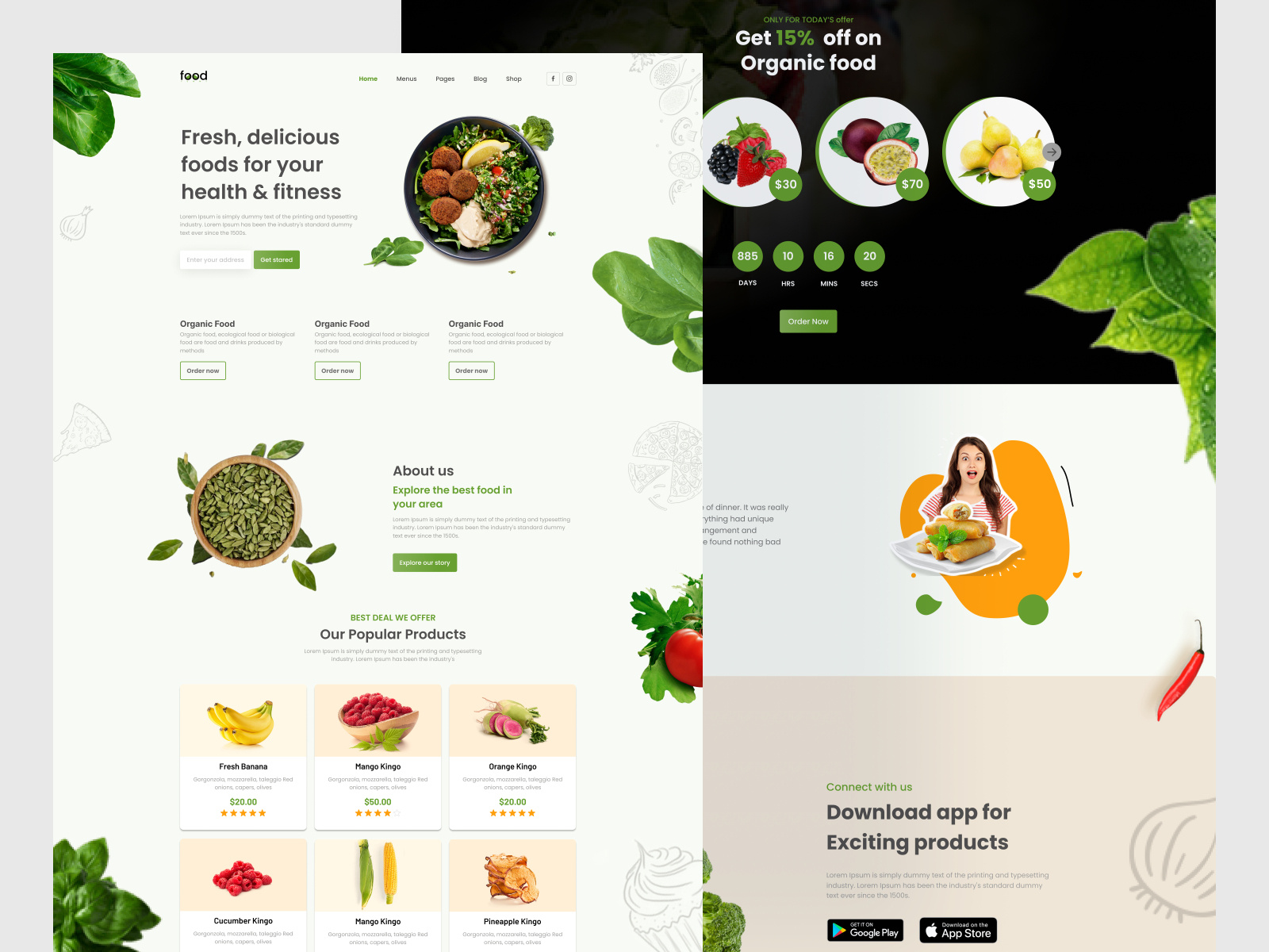 Food Website Landing Page Design By Bibi Hazera On Dribbble