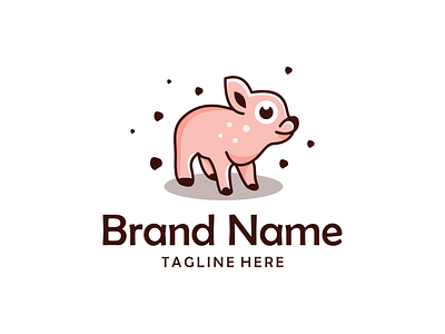 Pig Cartoon Logo