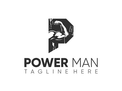 power man branding company coreldraw creative illustration logo logodesign nanas870 powerman