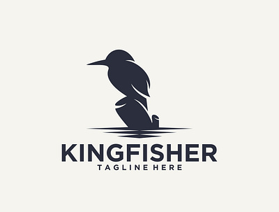 kingfisher animal art art bird icon brand company coreldraw creative illustration kingfisher logodesign nanas870
