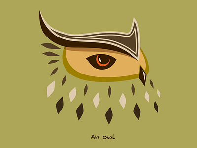 An Owl design flat icon illustration vector