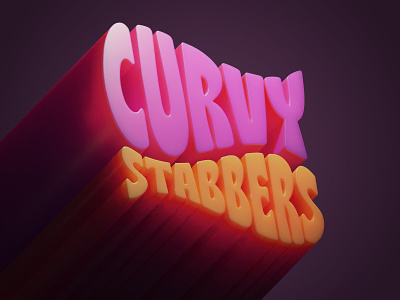 Curvy Stabbers 3d 3d type blender blender 3d cycles illustration render typography