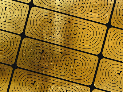 Gold Foil Solar illustration lettering solar typography