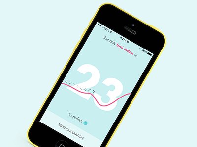 BMI App Revisited app bmi calculator flat health ios