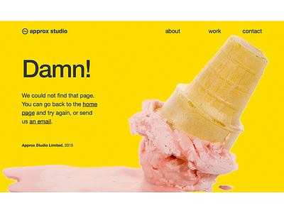 Approx 404 404 ice cream web website yellow