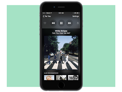 Music Player mockup app ios iphone music player sketch