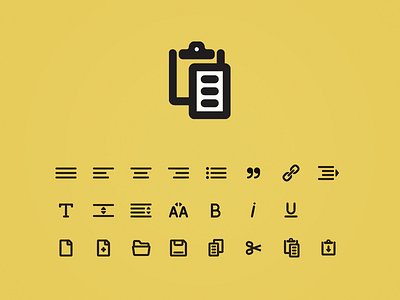 Text Editor Icon Set