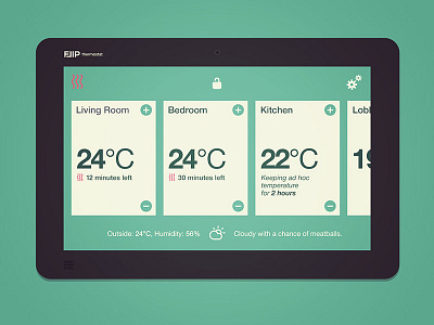 Flip thermostat home automation thermostat ui ux