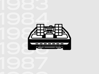 BTTF DeLorean bttf delorean icon illustration playoff vector