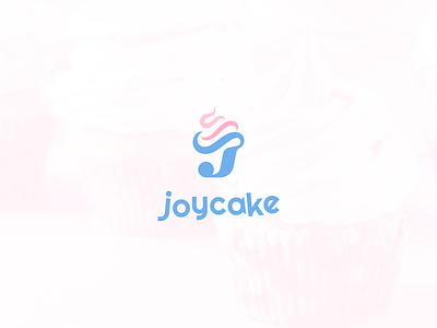 Joycake logo bake bakery blue branding branding and identity cake colorful cupcake fun j joy letter logo logo concept minimalist modernism pink sweet visual identity