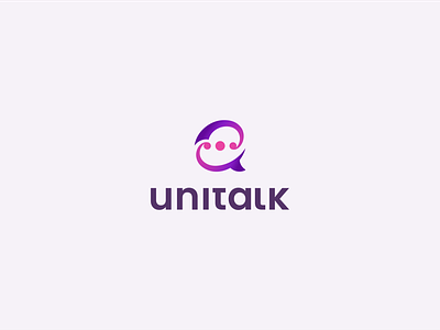 Unitalk - A live talk app app application branding and identity chat design live logo logo concept minimalist social media startup talk
