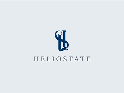 Heliostate - Real Estate Logo blue branding and identity elegant house logo logo concept luxurious luxury minimalist modernism monogram real estate