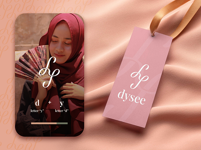 Dysee - Logo Concept ambigram branding and identity cloth clothing elegant girl hijab islamic logo logo concept minimalist modernism monogram muslim rose gold scarf women