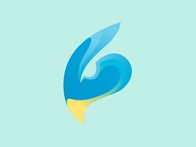 Falcon blue falcon logo concept