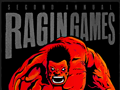 Ragin Games Poster crossfit illustration poster red wacom