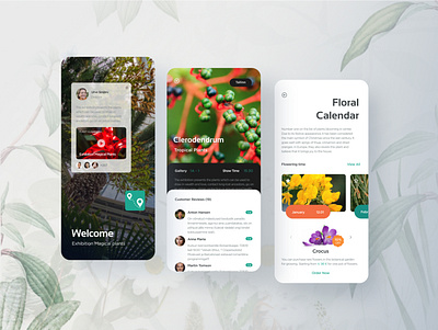 Mobile App, Tallinn Botanical Garden app branding design ui ux web