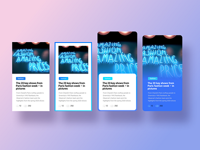 UI Design, News card