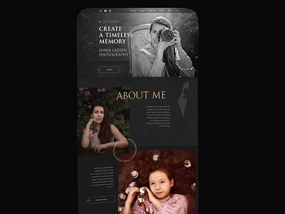 Business card website design for photographer