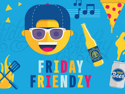 Friday Friendzy! bbq beer illustration markandphil