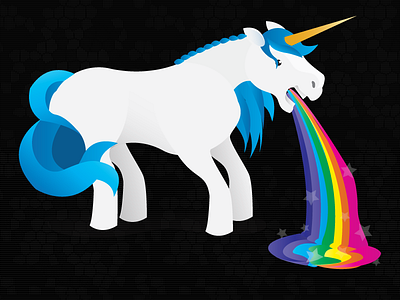 Guts illustration logo meme unicorn