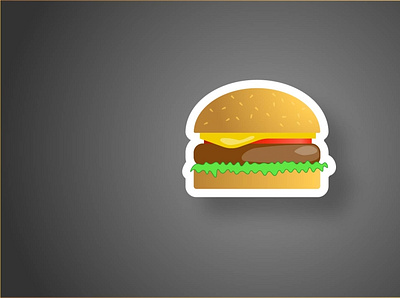 Бургер в иллюстраторе black branding burger design icon illustration illustrator meet minimal type vector web